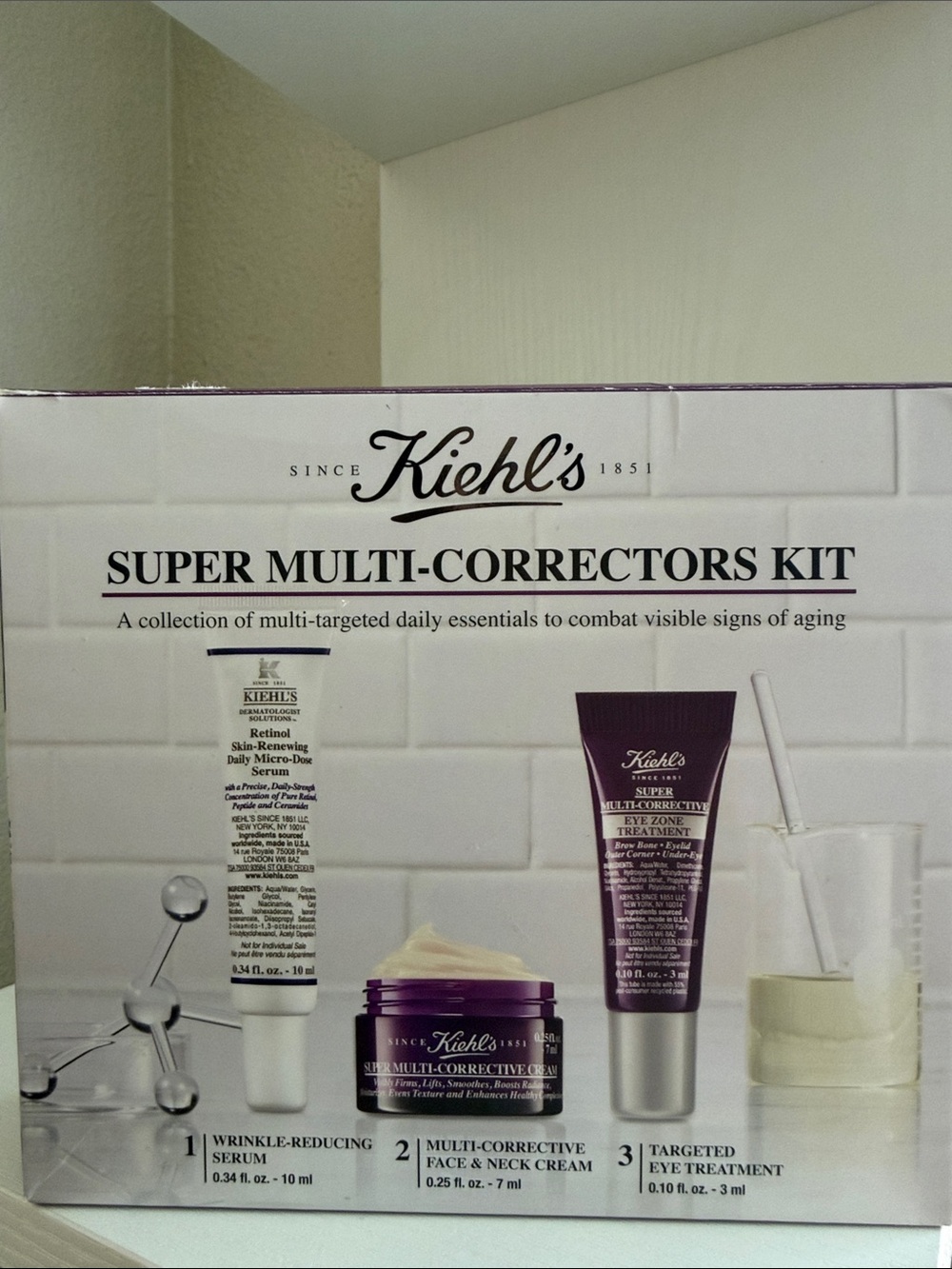 Kiehl's Super Multi-Correctors Kit - Purple and White